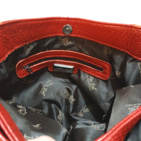 Valentina Italia Red Leather Shoulder Bag - Picture 8 of 12